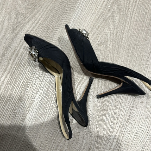Jimmy Choo Damon Swarovski Crystal Slingback Embellished Heels - Picture 4 of 6